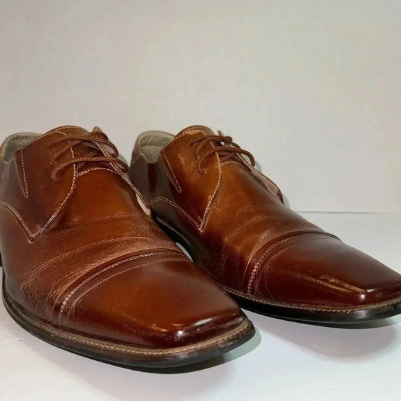 Stacy Adams Randall Cognac Dress Shoes - Picture 1 of 6